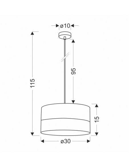 CANDELLUX Bianco lampa wisząca biały 1x40w e27 abażur biały+orzechowy 31-17536