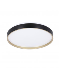 CANDELLUX Florida lampa sufit. plafon czarno złoty+biały 18w led 33 cm klosz biały 13-11299
