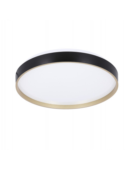 CANDELLUX Florida lampa sufit. plafon czarno złoty+biały 18w led 33 cm klosz biały 13-11299