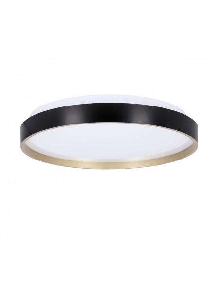 CANDELLUX Florida lampa sufit. plafon czarno złoty+biały 18w led 33 cm klosz biały 13-11299