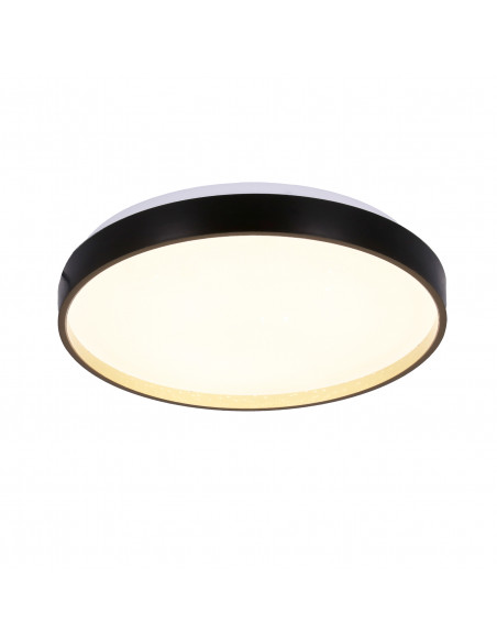 CANDELLUX Florida lampa sufit. plafon czarno złoty+biały 18w led 33 cm klosz biały 13-11299