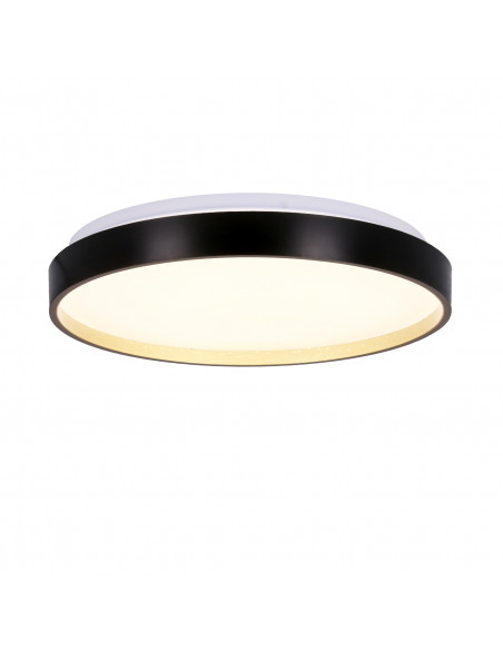CANDELLUX Florida lampa sufit. plafon czarno złoty+biały 18w led 33 cm klosz biały 13-11299