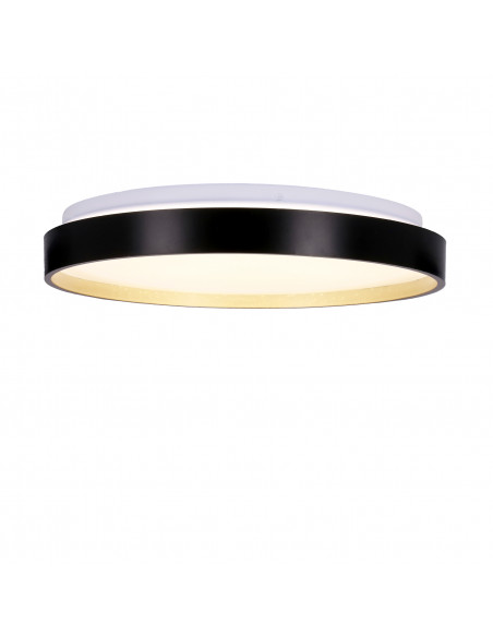 CANDELLUX Florida lampa sufit. plafon czarno złoty+biały 18w led 33 cm klosz biały 13-11299