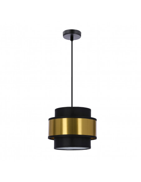 CANDELLUX Prestige lampa wisząca czarny 1x40w e27 abażur czarny+złoty 31-17918