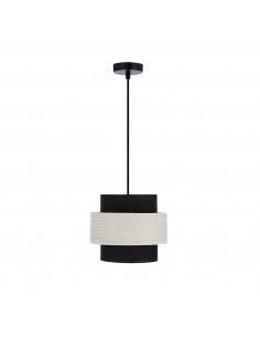 CANDELLUX Benta lampa wisząca czarny 1x40w e27 abażur czarny+kremowy 31-17796