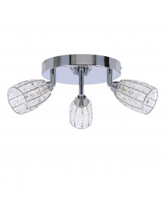 CANDELLUX Shiba lampa sufitowa plafon chromowy 3x15w g9 klosz bezbarwny 98-13408