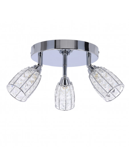 CANDELLUX Shiba lampa sufitowa plafon chromowy 3x15w g9 klosz bezbarwny 98-13408