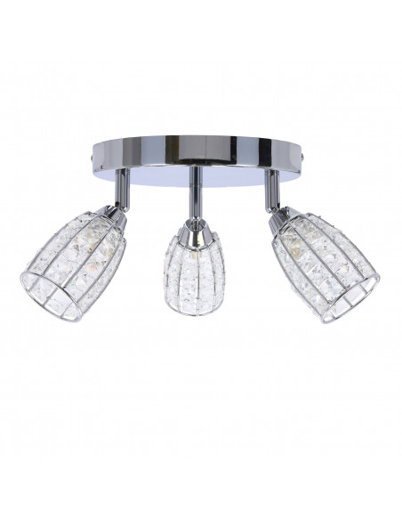 CANDELLUX Shiba lampa sufitowa plafon chromowy 3x15w g9 klosz bezbarwny 98-13408