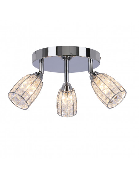 CANDELLUX Shiba lampa sufitowa plafon chromowy 3x15w g9 klosz bezbarwny 98-13408