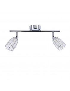 CANDELLUX Shiba lampa sufitowa listwa chromowy 2x15w g9 klosz bezbarwny 92-13392