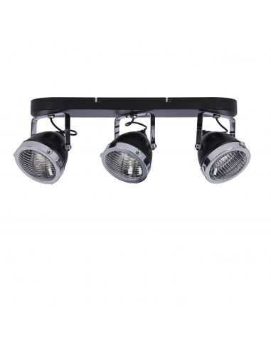 CANDELLUX Crazy lampa sufitowa listwa czarny 3x15w gu10 klosz bezbarwny 93-13316