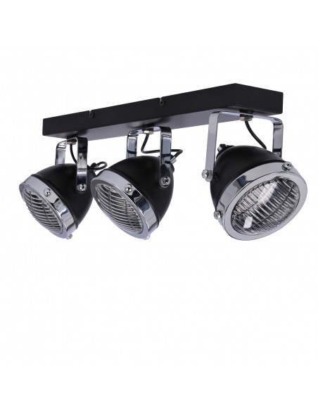CANDELLUX Crazy lampa sufitowa listwa czarny 3x15w gu10 klosz bezbarwny 93-13316