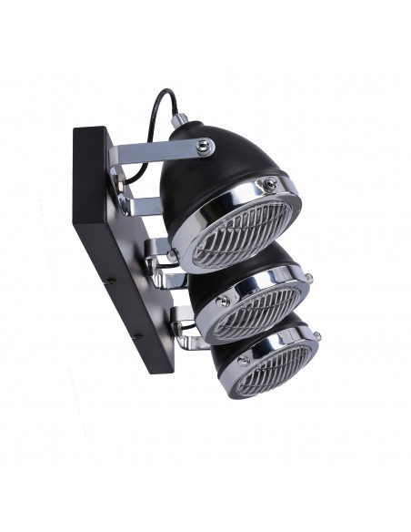 CANDELLUX Crazy lampa sufitowa listwa czarny 3x15w gu10 klosz bezbarwny 93-13316
