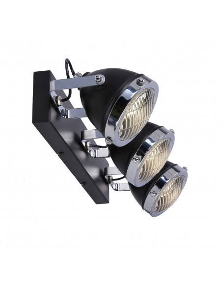 CANDELLUX Crazy lampa sufitowa listwa czarny 3x15w gu10 klosz bezbarwny 93-13316