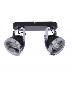 CANDELLUX Crazy lampa sufitowa listwa czarny 2x15w gu10 klosz bezbarwny 92-13309