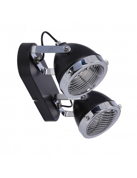 CANDELLUX Crazy lampa sufitowa listwa czarny 2x15w gu10 klosz bezbarwny 92-13309