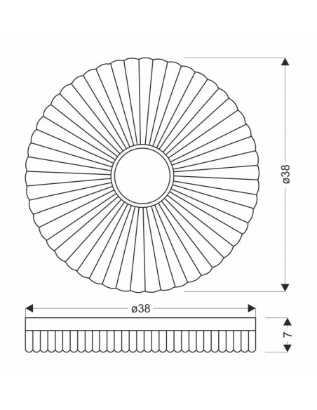 CANDELLUX TART LAMPA SUFITOWA PLAFON DREWNIANY 24W LED 38CM BIAŁY+DREWNIANY 4000K 13-24954