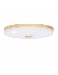 CANDELLUX LEMO LAMPA SUFITOWA PLAFON DREWNIANY 24W LED 38CM BIAŁY 4000K 13-24961