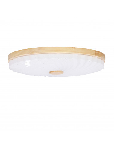 CANDELLUX LEMO LAMPA SUFITOWA PLAFON DREWNIANY 24W LED 38CM BIAŁY 4000K 13-24961
