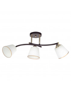 CANDELLUX GRECO LAMPA SUFITOWA CZARNY+ZŁOTY 3X40 E27 KLOSZ BIAŁY 33-22639