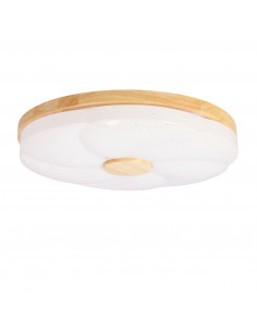 CANDELLUX FIORINO LAMPA SUFITOWA PLAFON DREWNIANY 24W LED 39CM BIAŁY+DREWNIANY 4000K 13-24947