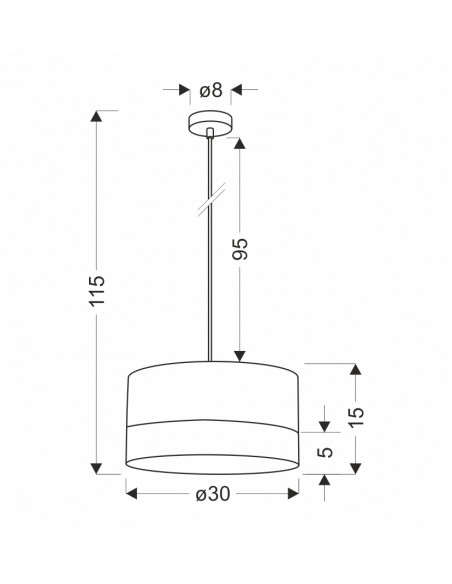 CANDELLUX PORTO LAMPA WISZĄCA BIAŁY 1X60W E27 ABAŻUR BIAŁY+ORZECHOWY 31-21625