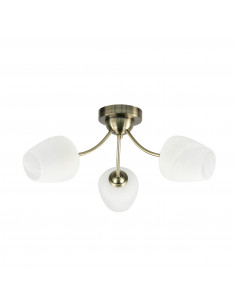 CANDELLUX ZINA LAMPA SUFITOWA PATYNOWY 3X40 E27 KLOSZ BIAŁY 33-22585