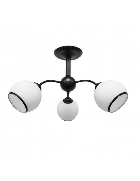 CANDELLUX MARINEN LAMPA WISZĄCA CZARNY 3X40W E27 KLOSZ BIAŁY Z OBWÓDKĄ 33-26569