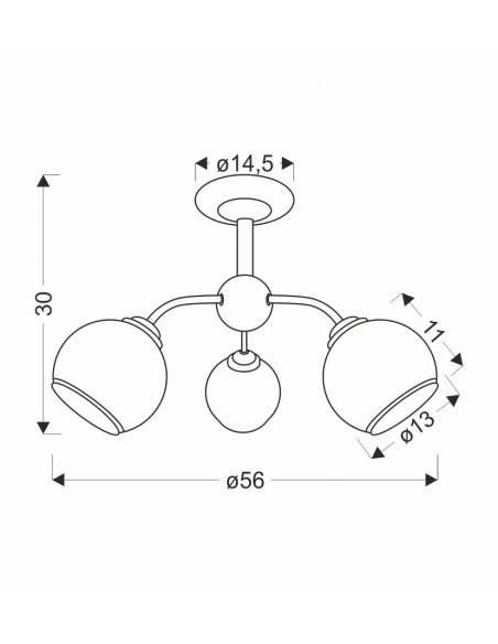 CANDELLUX MARINEN LAMPA WISZĄCA CZARNY 3X40W E27 KLOSZ BIAŁY Z OBWÓDKĄ 33-26569
