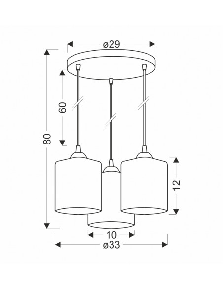 CANDELLUX SERENA LAMPA WISZĄCA TALERZ CZARNY 3X40 E27 KLOSZ ZŁOTY 33-21182