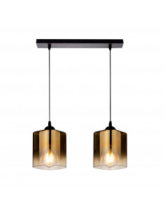 CANDELLUX SERENA LAMPA WISZĄCA CZARNY 2X40 E27 KLOSZ ZŁOTY 32-21168