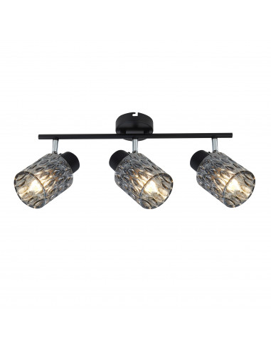 CANDELLUX BILL LAMPA SUFITOWA LISTWA CZARNY 3X40W E27 KLOSZ DYMIONY 93-27399