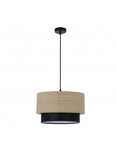 CANDELLUX RITANA 25 LAMPA WISZĄCA CZARNY 1X60 E27 ABAŻUR BEŻOWY+CZARNY 31-21700