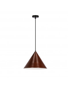 CANDELLUX DUNCA LAMPA WISZĄCA 32 CZARNY 1X40 E27 KLOSZ CIEMNY ORZECHOWY 31-23445