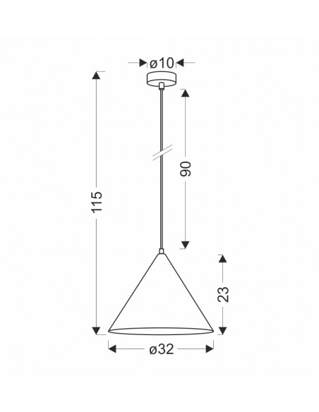 CANDELLUX DUNCA LAMPA WISZĄCA 32 CZARNY 1X40 E27 KLOSZ CIEMNY ORZECHOWY 31-23445