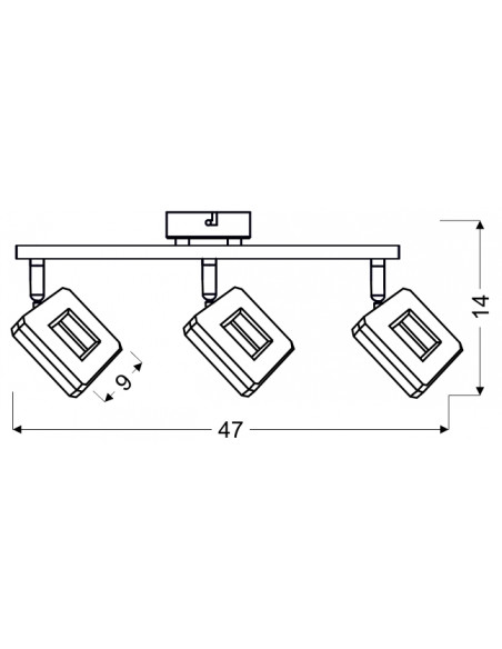 CANDELLUX CYNTHIA LISTWA 3X5W LED CHROM 93-60815