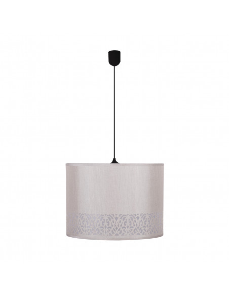 CANDELLUX Arabesca lampa wisząca czarny 33x33x24 1x60W E27 abażur kremowy 31-23995