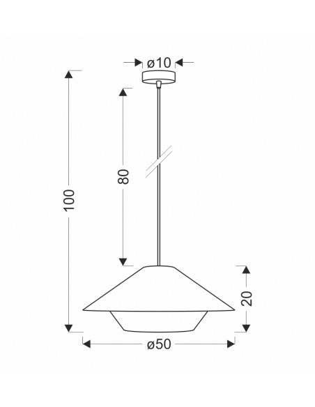 CANDELLUX Africa lampa wisząca 50 czarny 1x40W E27 abażur beżowy+biały 31-26897