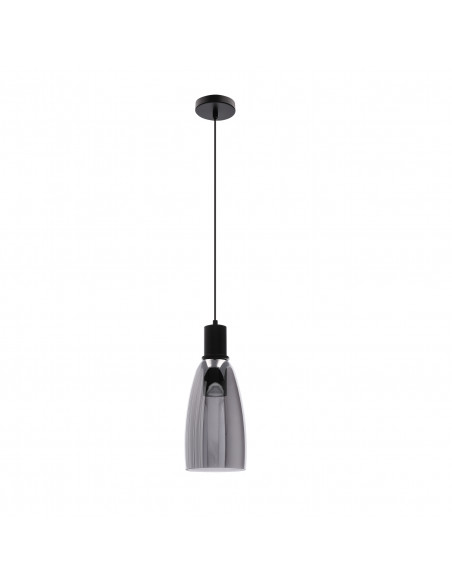 CANDELLUX Udin big lampa wisząca czarny 1x15W GU10 klosz szary 31-26927