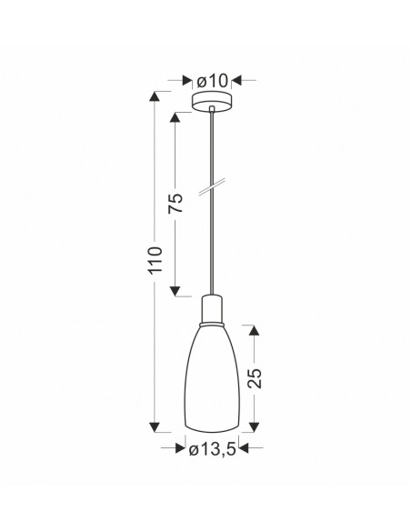 CANDELLUX Udin big lampa wisząca czarny 1x15W GU10 klosz szary 31-26927