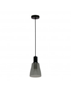CANDELLUX Udin middle lampa wisząca czarny 1x15W GU10 klosz szary 31-26934