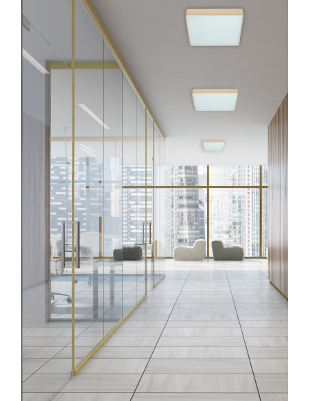 CANDELLUX Quattro lampa sufitowa plafon kwadrat per³owy 35x35 18W LED 4000K klosz bia³y 10-31969