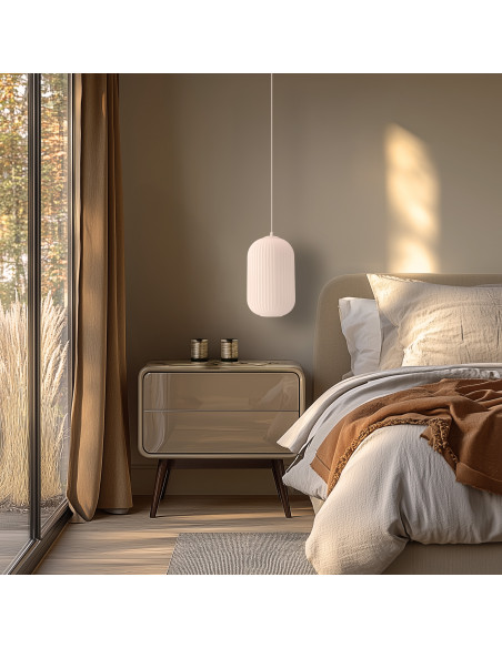 CANDELLUX CRESTO lampa wisząca biały 1x40W E27 klosz biały 31-35462