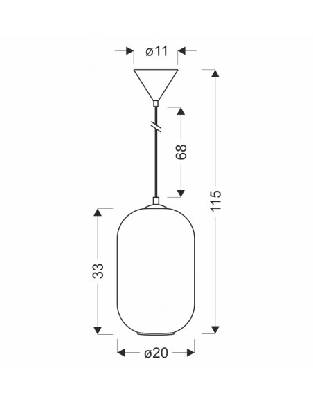 CANDELLUX CRESTO lampa wisząca biały 1x40W E27 klosz biały 31-35462