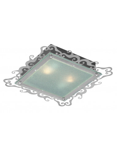 CANDELLUX CASABLANCA PLAFON 2X60W E27 38CM SATYNA KWADRAT 10-39470