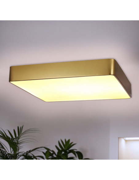 CANDELLUX QUATTRO LAMPA PLAFON KWADRATOWY 30X30 12W LED ZŁOTY IP44 10-81940
