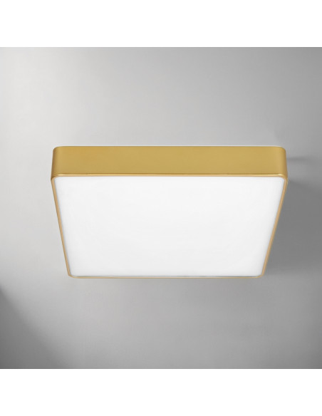 CANDELLUX QUATTRO LAMPA PLAFON KWADRATOWY 30X30 12W LED ZŁOTY IP44 10-81940
