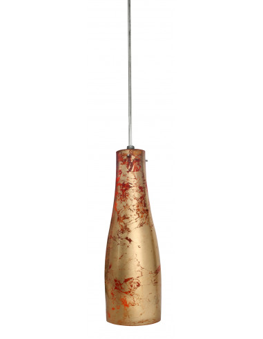 CANDELLUX BUTELKA ZWIS 1X60W  CZERW/ZŁOTA 31-85293