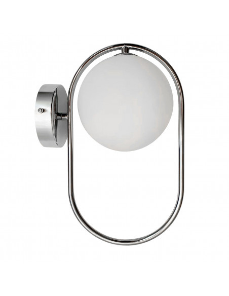 CANDELLUX Cordel lampa kinkiet chromowy 1x28W G9 klosz biały 21-32089