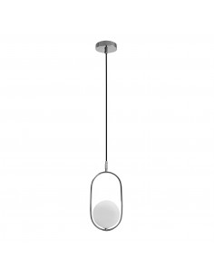 CANDELLUX Cordel lampa wisząca chromowy 1x20W G9 klosz biały 31-32065